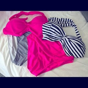 4 piece TEMPT ME bathing suit bundle EUC